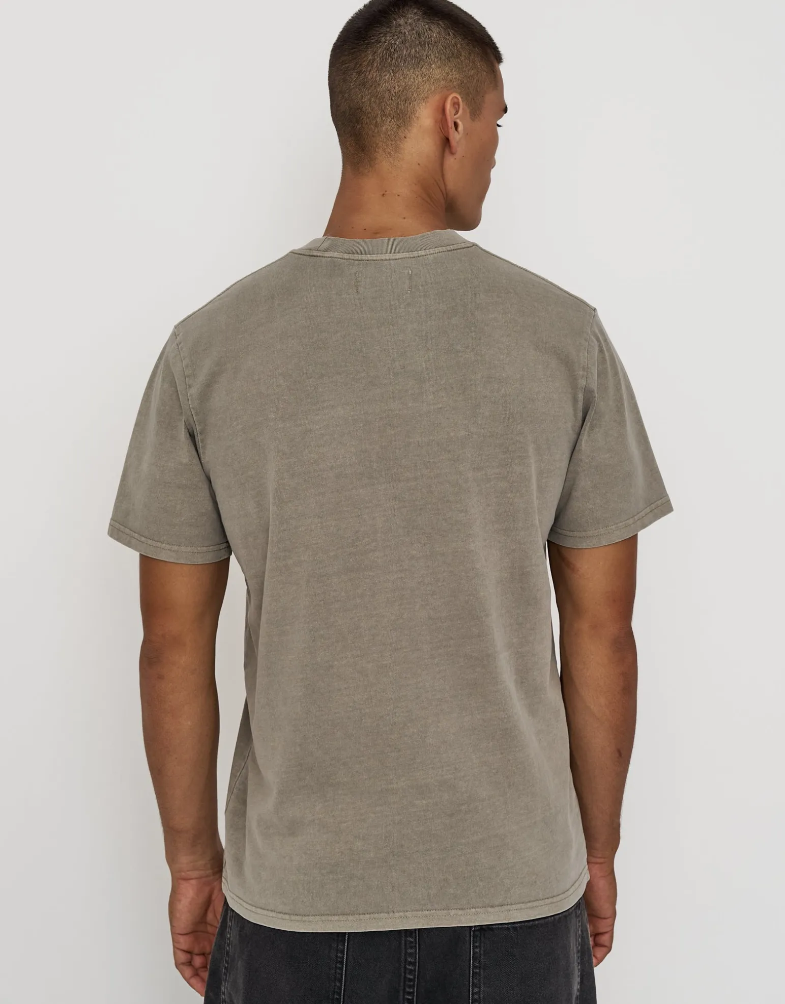 Heavyweight Regular Fit T Shirt in Dark Ecru