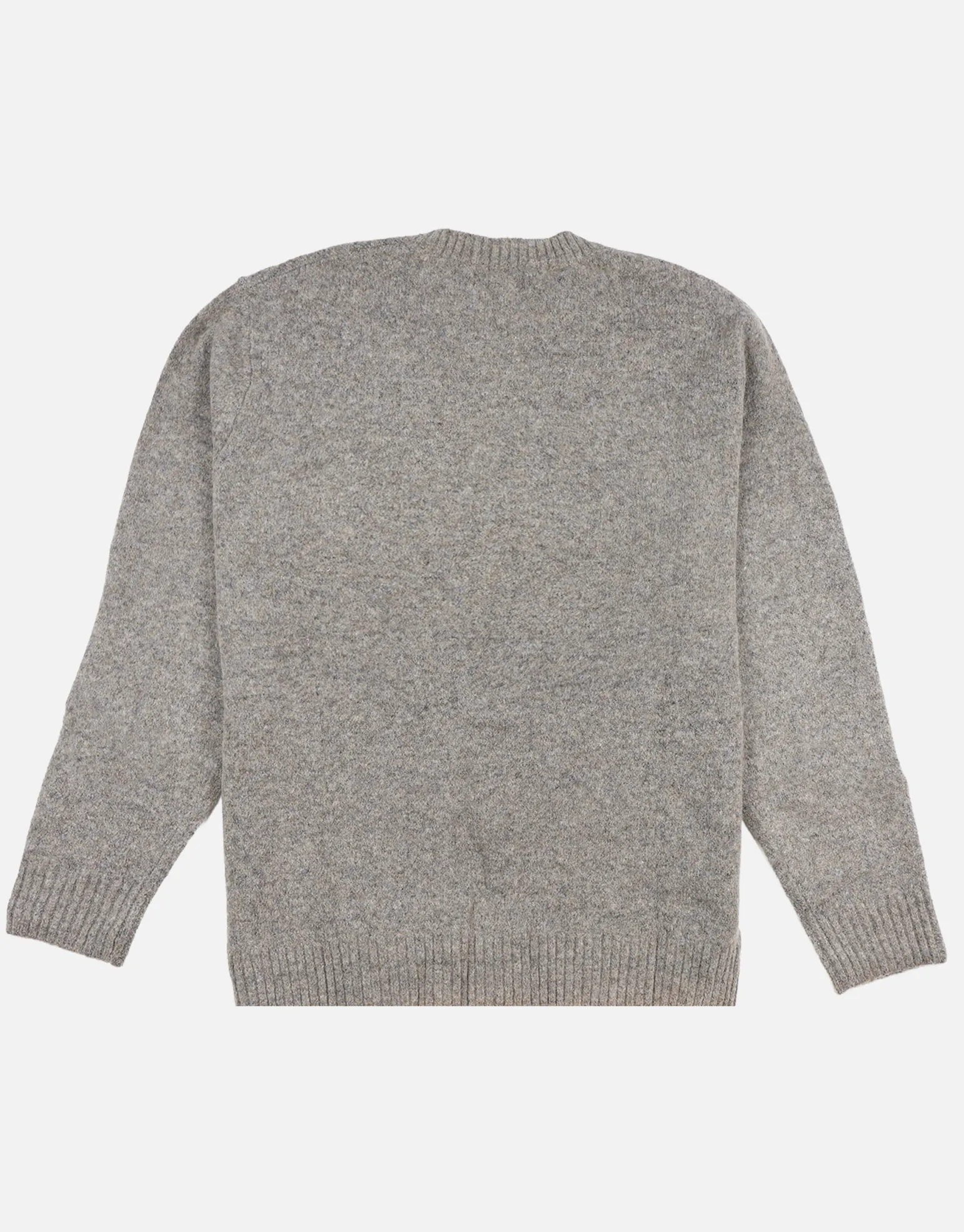 Heavyweight Waffle Crew Knit Jumper in Charcoal