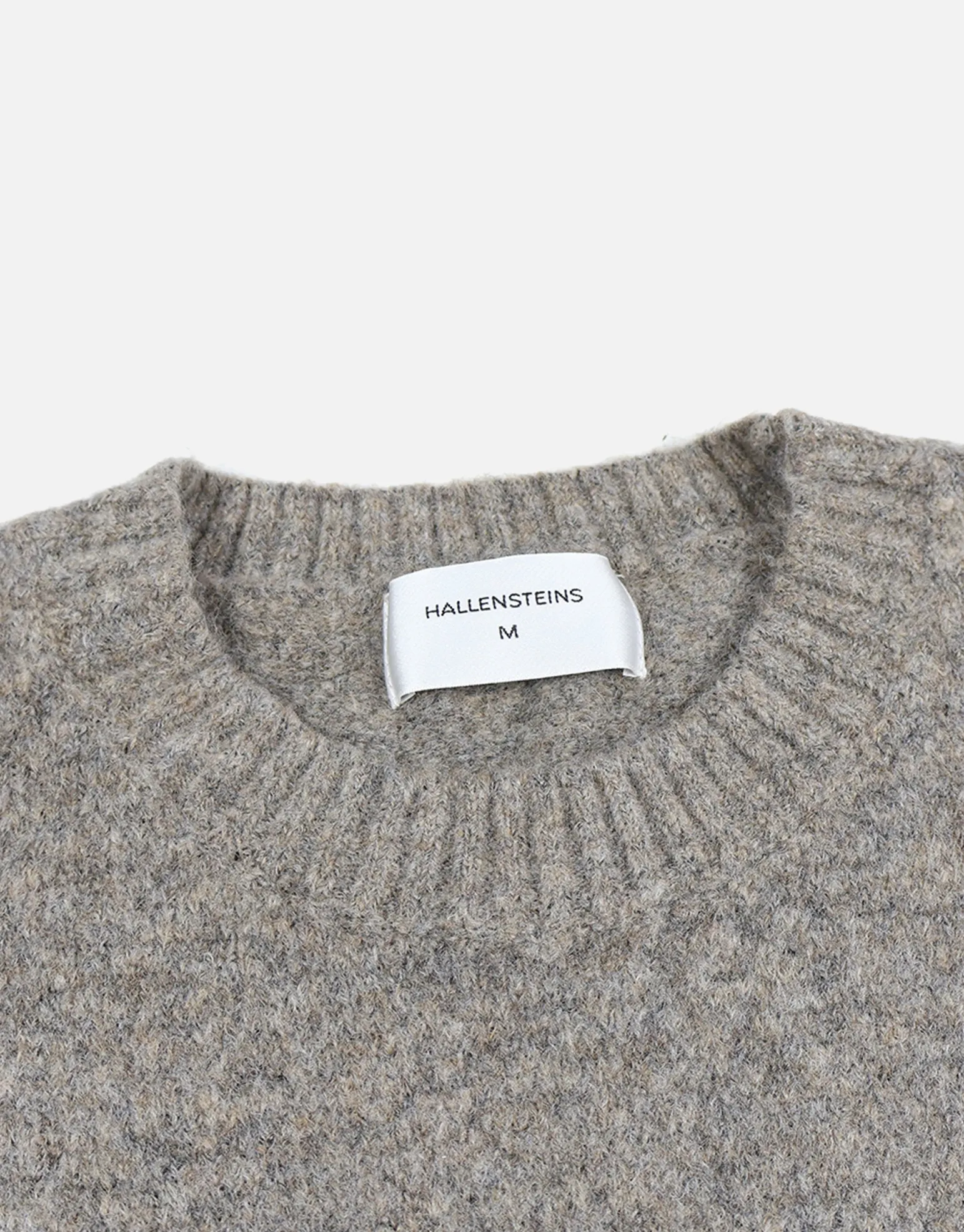 Heavyweight Waffle Crew Knit Jumper in Charcoal
