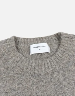Heavyweight Waffle Crew Knit Jumper in Petrol