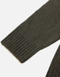 Heavyweight Waffle Crew Knit Jumper in Petrol