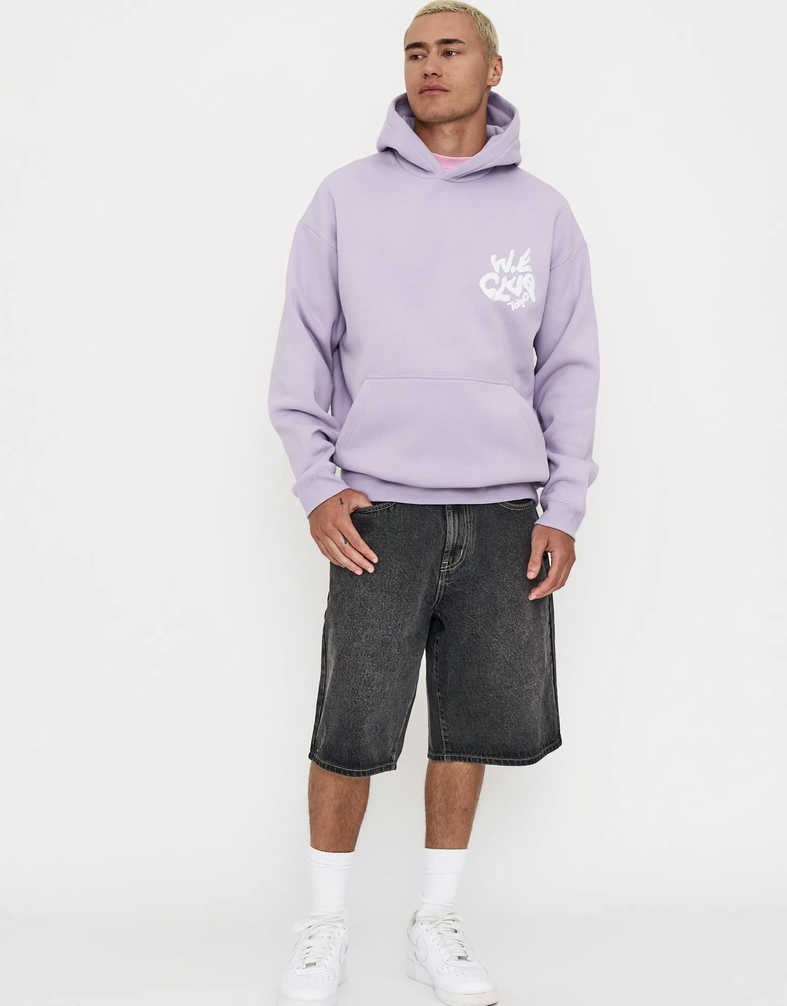 Heavyweight Weekend Club Hoodie in Lilac Ash