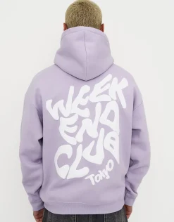 Heavyweight Weekend Club Hoodie in Lilac Ash