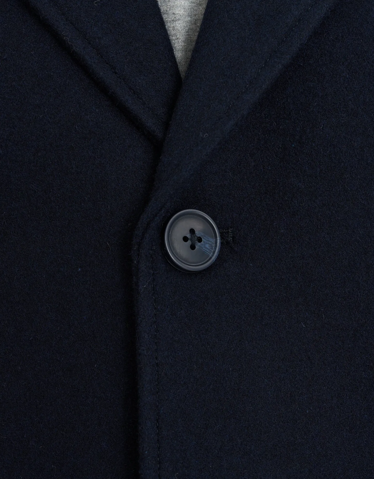 Heavyweight Wool Blend Overcoat in Navy