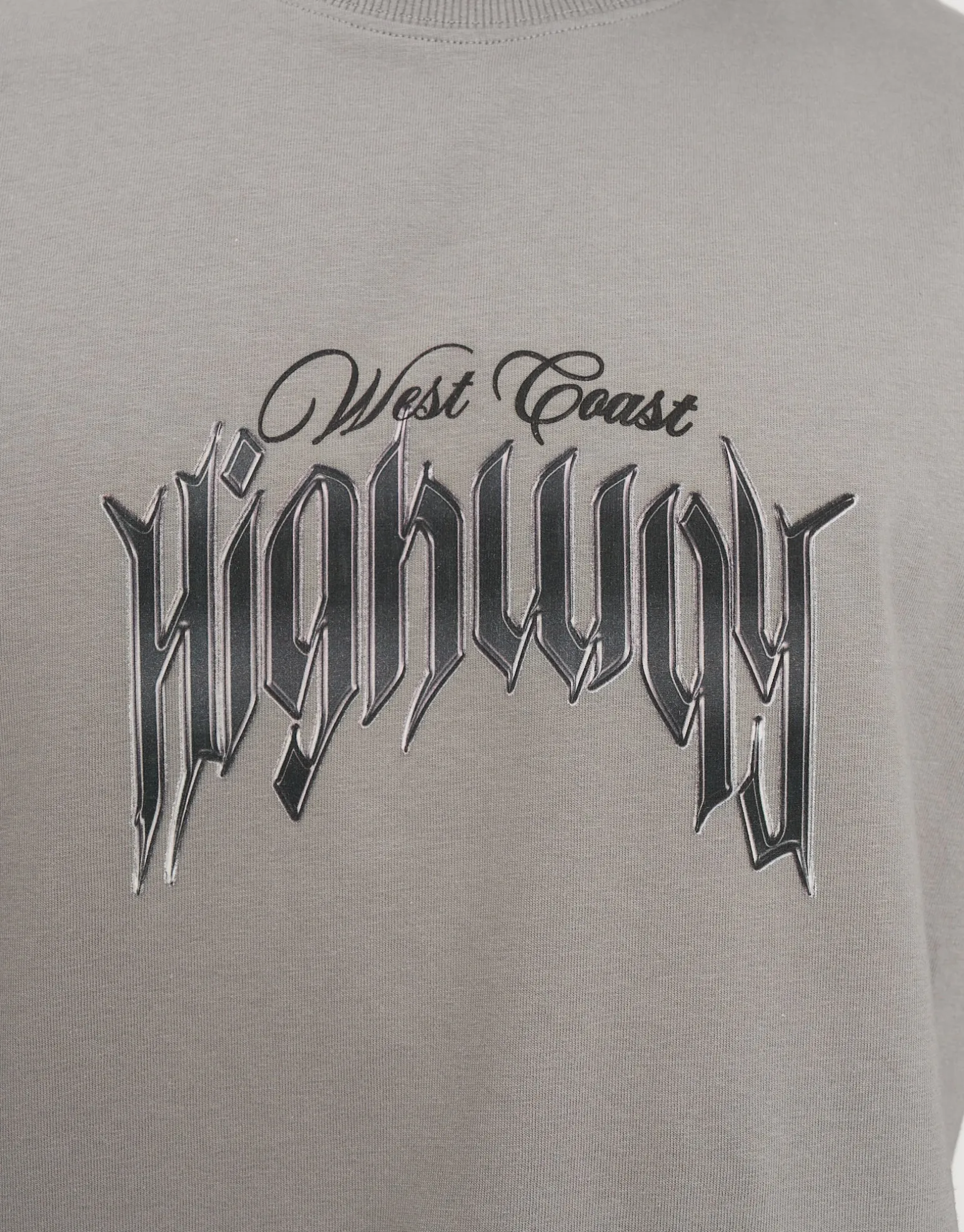 Highway SX Relaxed Fit T Shirt in Alloy Grey