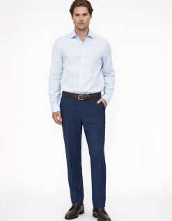 Honeycomb Long Sleeve Dress Shirt in Light Blue