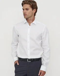 Honeycomb Long Sleeve Dress Shirt in Light Blue
