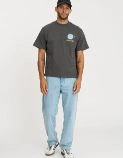 Honshu Dragon Relaxed Fit T Shirt in Pewter Grey