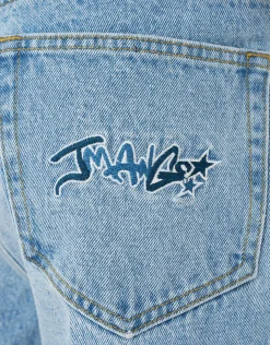 JManGo Baggy Fit Jorts in Blue Fade