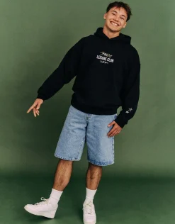 JManGo Leisure Club Oversized Hoodie in Black