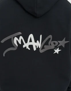 JManGo Leisure Club Oversized Hoodie in Black