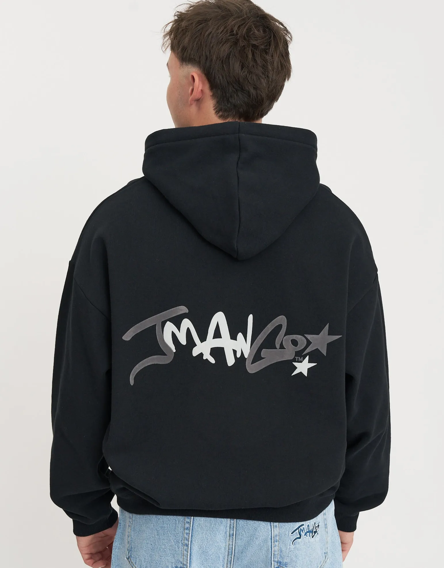 JManGo Leisure Club Oversized Hoodie in Black