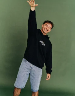 JManGo Leisure Club Oversized Hoodie in Black