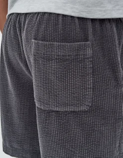 Jumbo Cord Shorts in Lt Grey