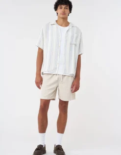 Jumbo Cord Shorts in Lt Grey