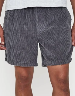 Jumbo Cord Shorts in Lt Grey