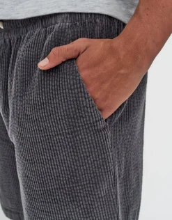 Jumbo Cord Shorts in Lt Grey