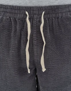 Jumbo Cord Shorts in Washed Black