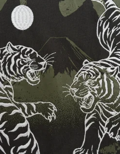 Kanagawa Tiger Tee in Blanc