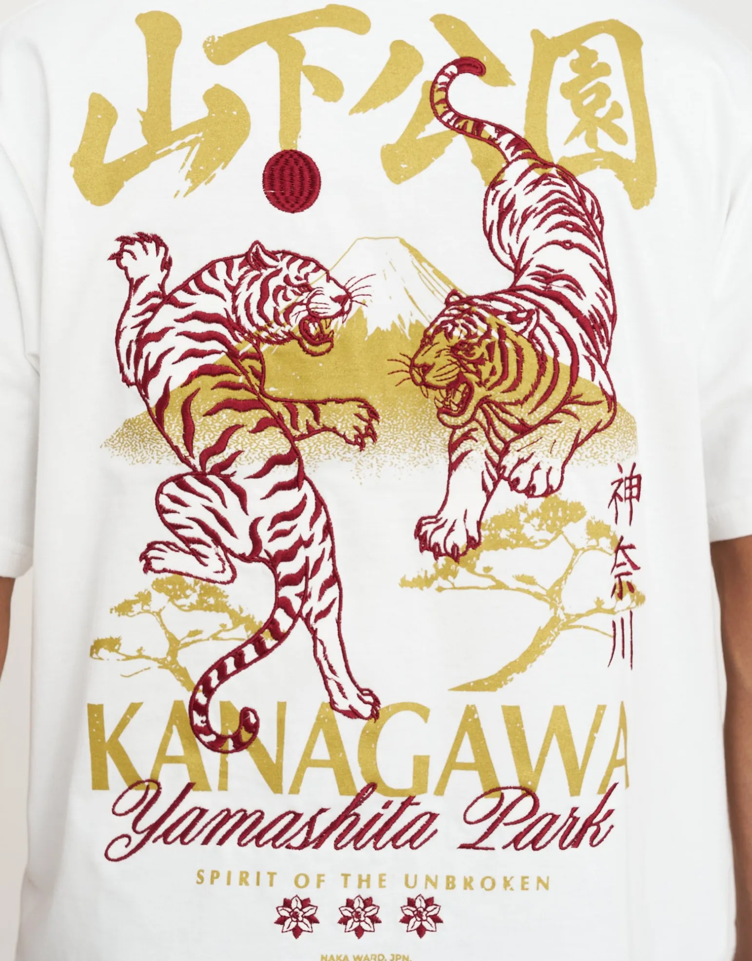 Kanagawa Tiger Tee in Pewter Grey