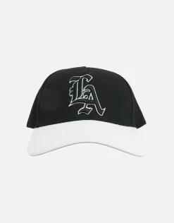 LA Emblem Hat in Black/off White