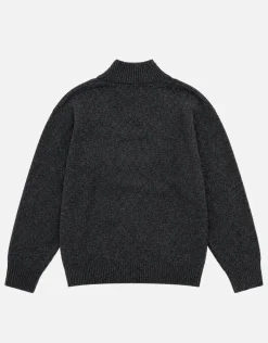 Lambswool Quarter Zip in Charcoal