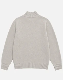 Lambswool Quarter Zip in Oat