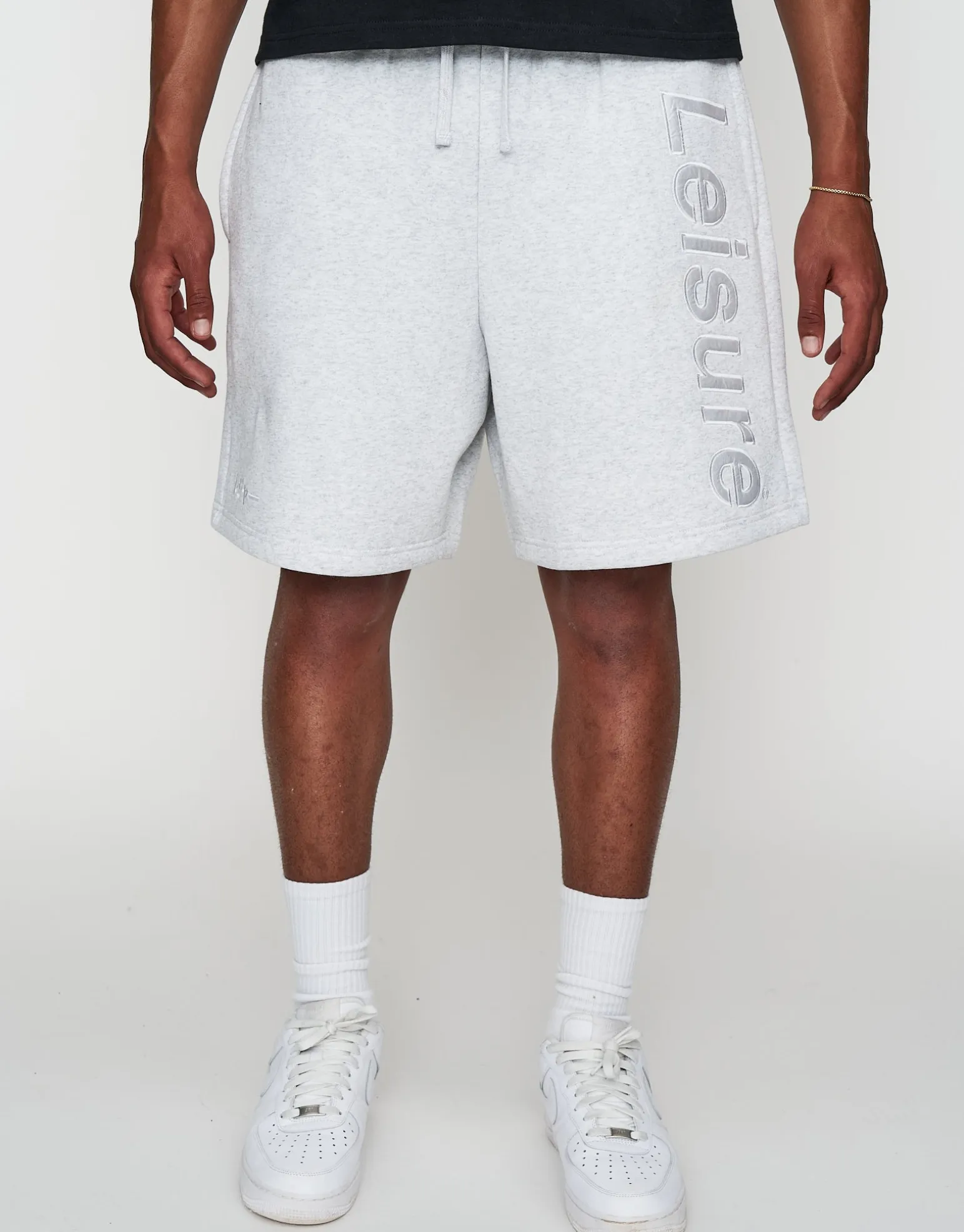 Leisure Baggy Fit Track Short in Black