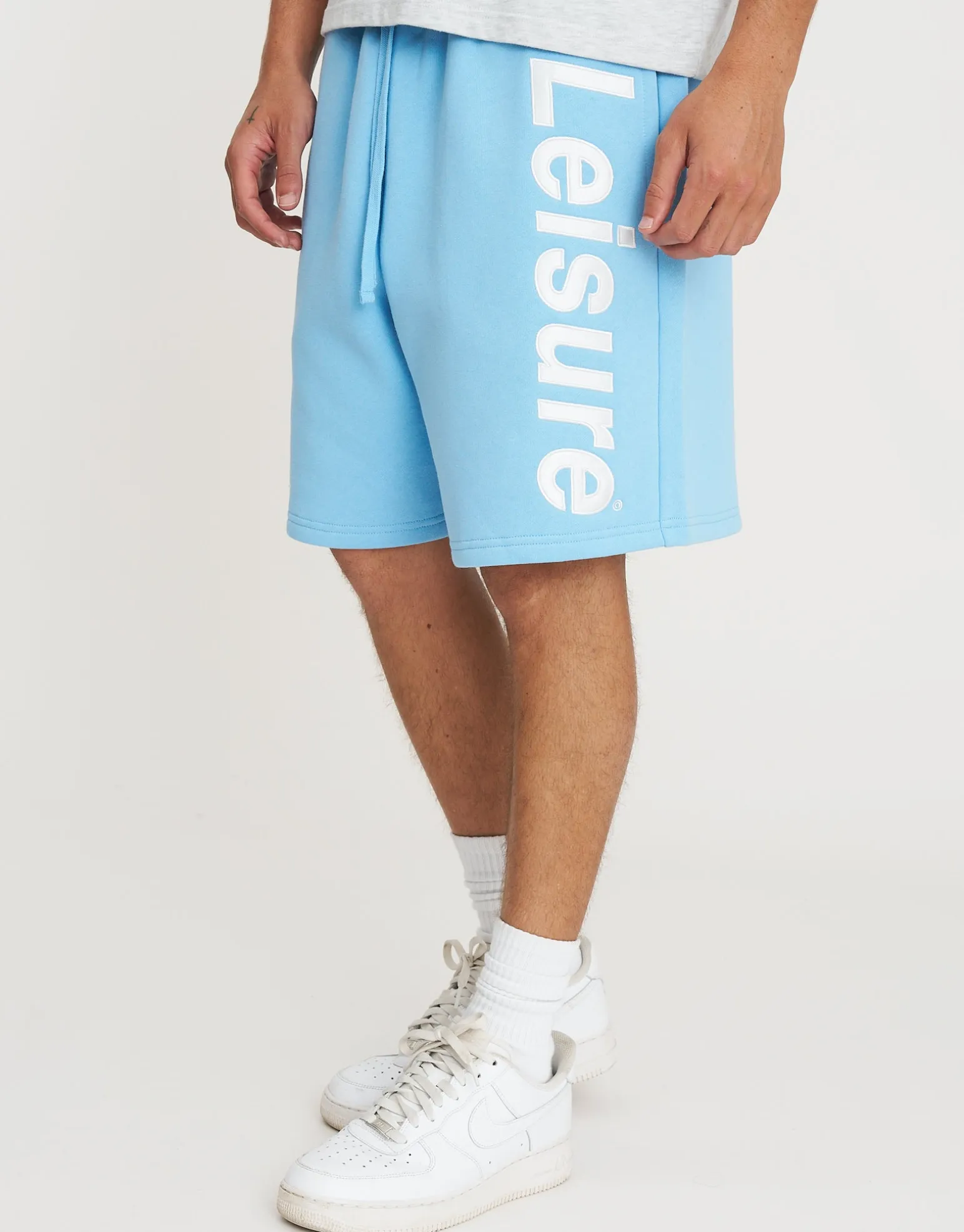 Leisure Baggy Fit Track Short in Black