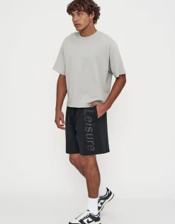 Leisure Baggy Fit Track Short in Ice Blue