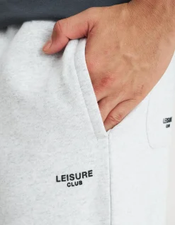 Leisure Club Baggy Track Pants in Pewter Grey