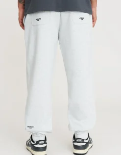 Leisure Club Baggy Track Pants in Snow Marle