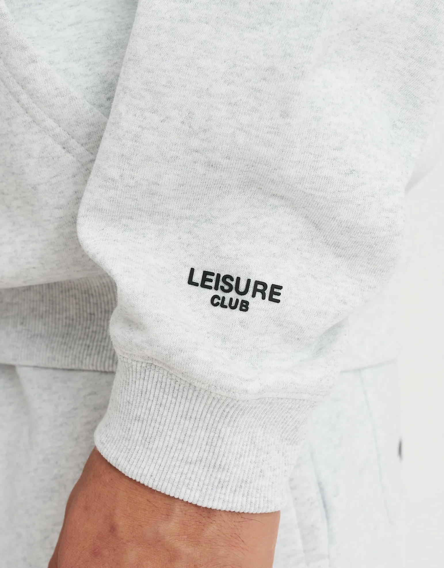 Leisure Club Oversized Hoodie in Snow Marle