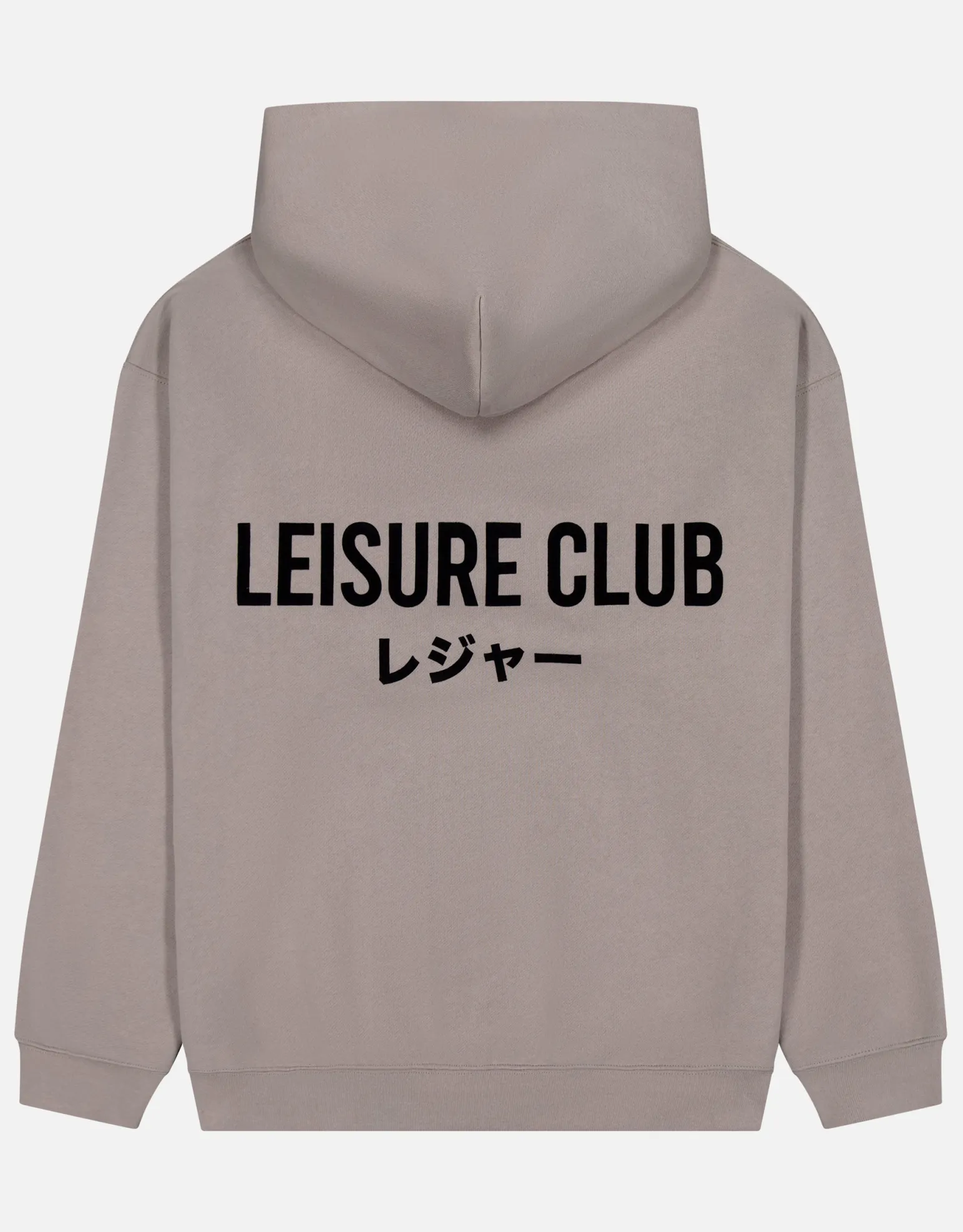 Leisure Club Print Oversized Hoodie in Washed Black