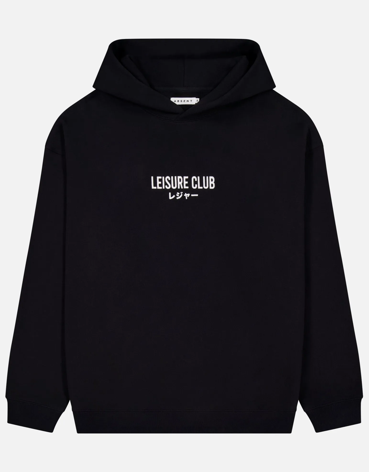 Leisure Club Puff Print Oversized Hoodie in Heritage Blue