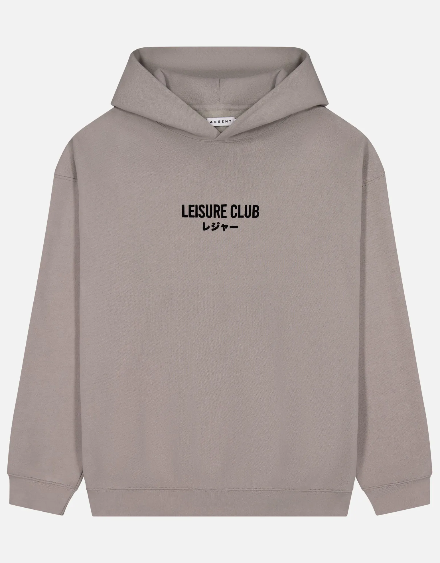 Leisure Club Puff Print Oversized Hoodie in Heritage Blue