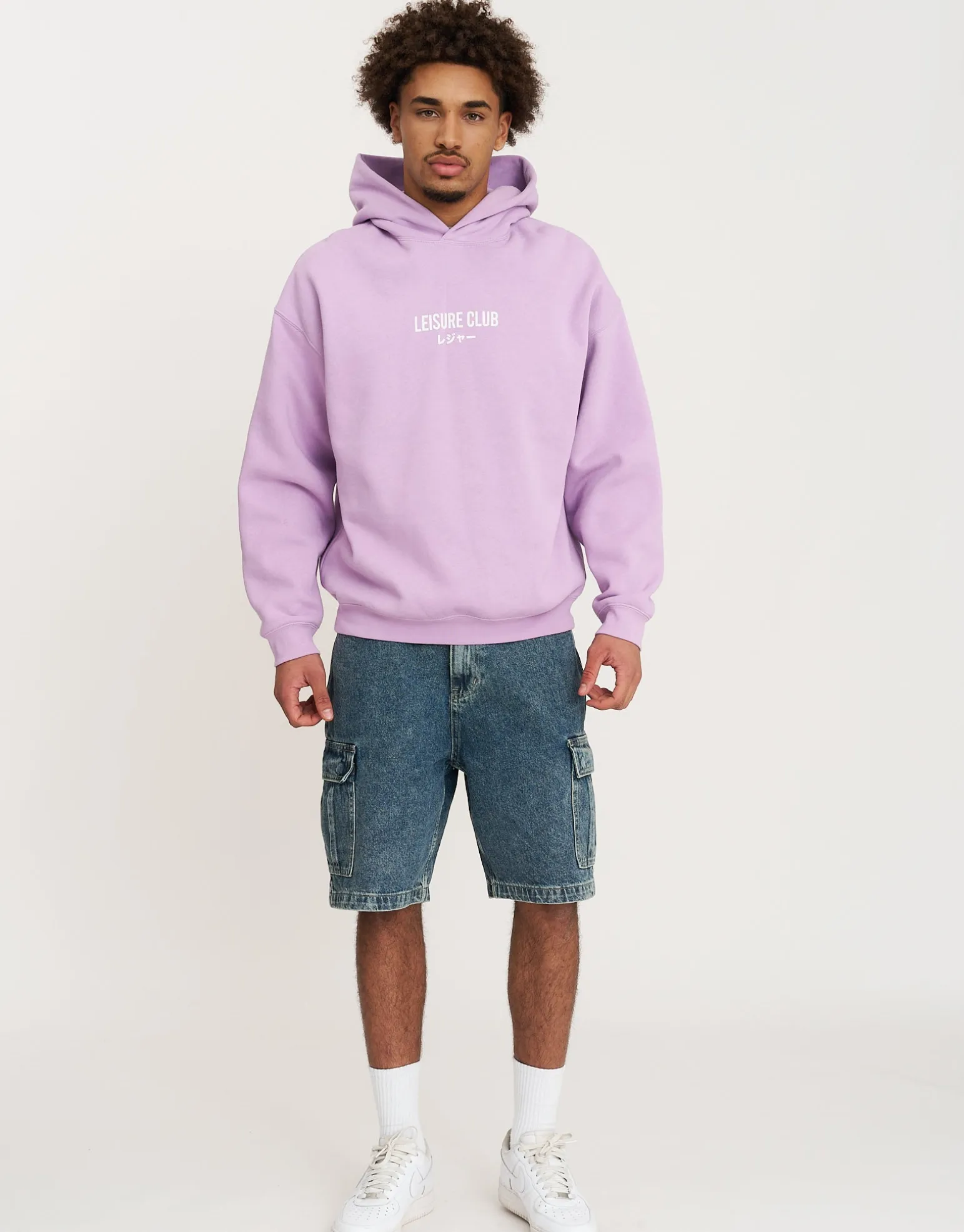 Leisure Club Puff Print Oversized Hoodie in Empire Yellow