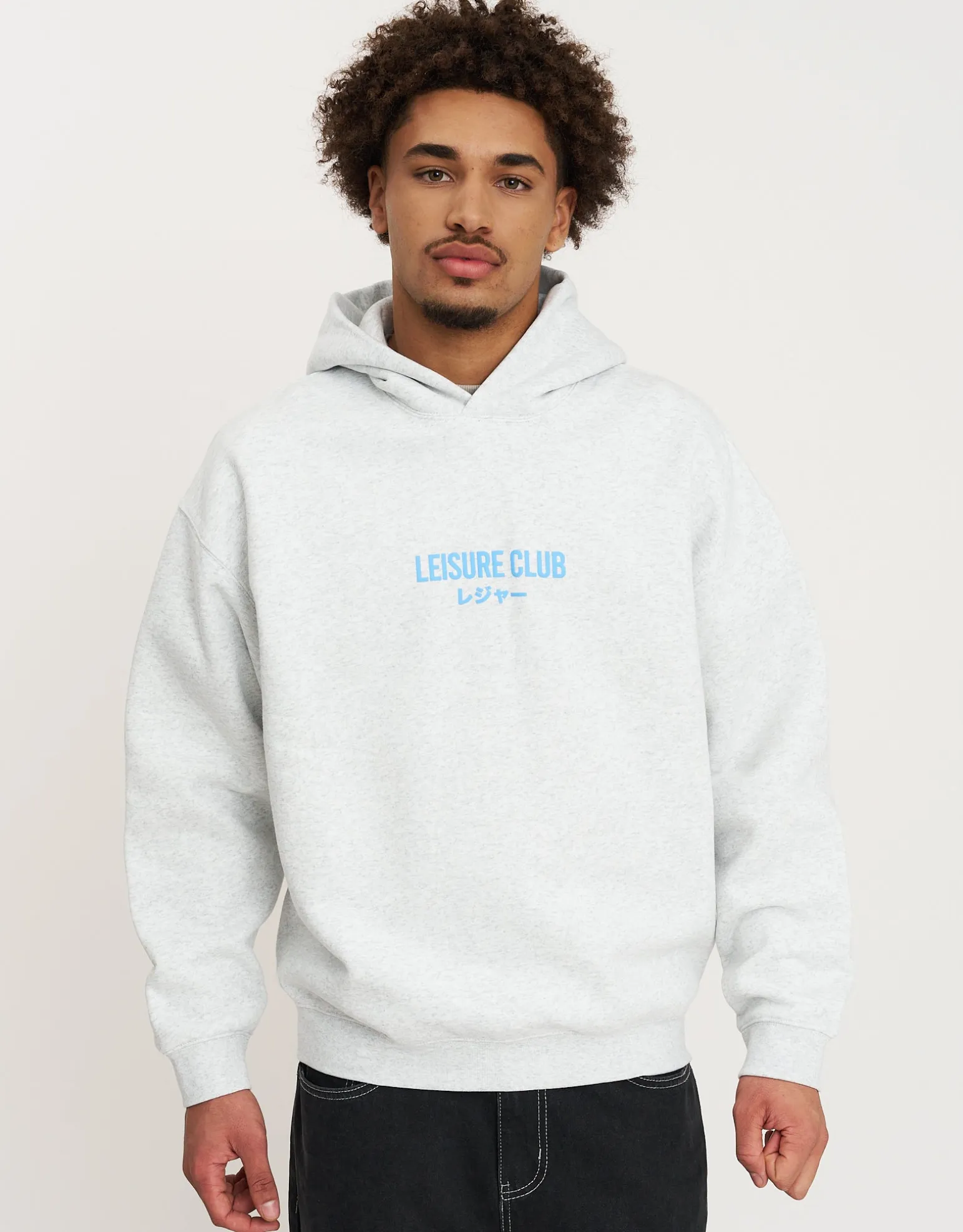 Leisure Club Puff Print Oversized Hoodie in Empire Yellow