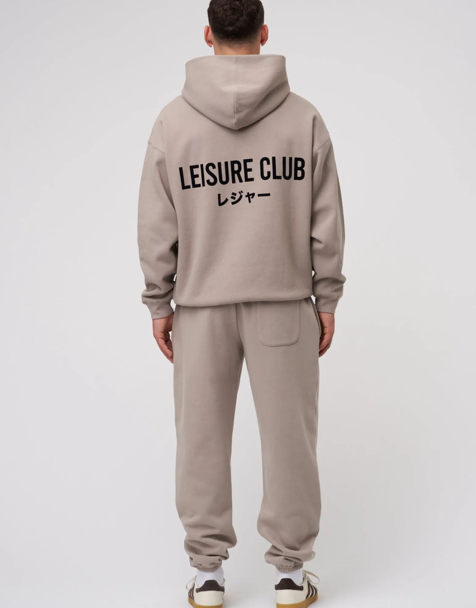 Leisure Club Puff Print Oversized Hoodie in Empire Yellow