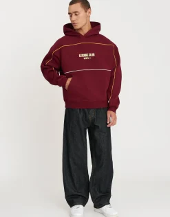 Leisure Club Team Oversized Hoodie in Blue