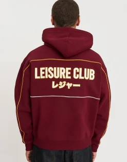 Leisure Club Team Oversized Hoodie in Blue