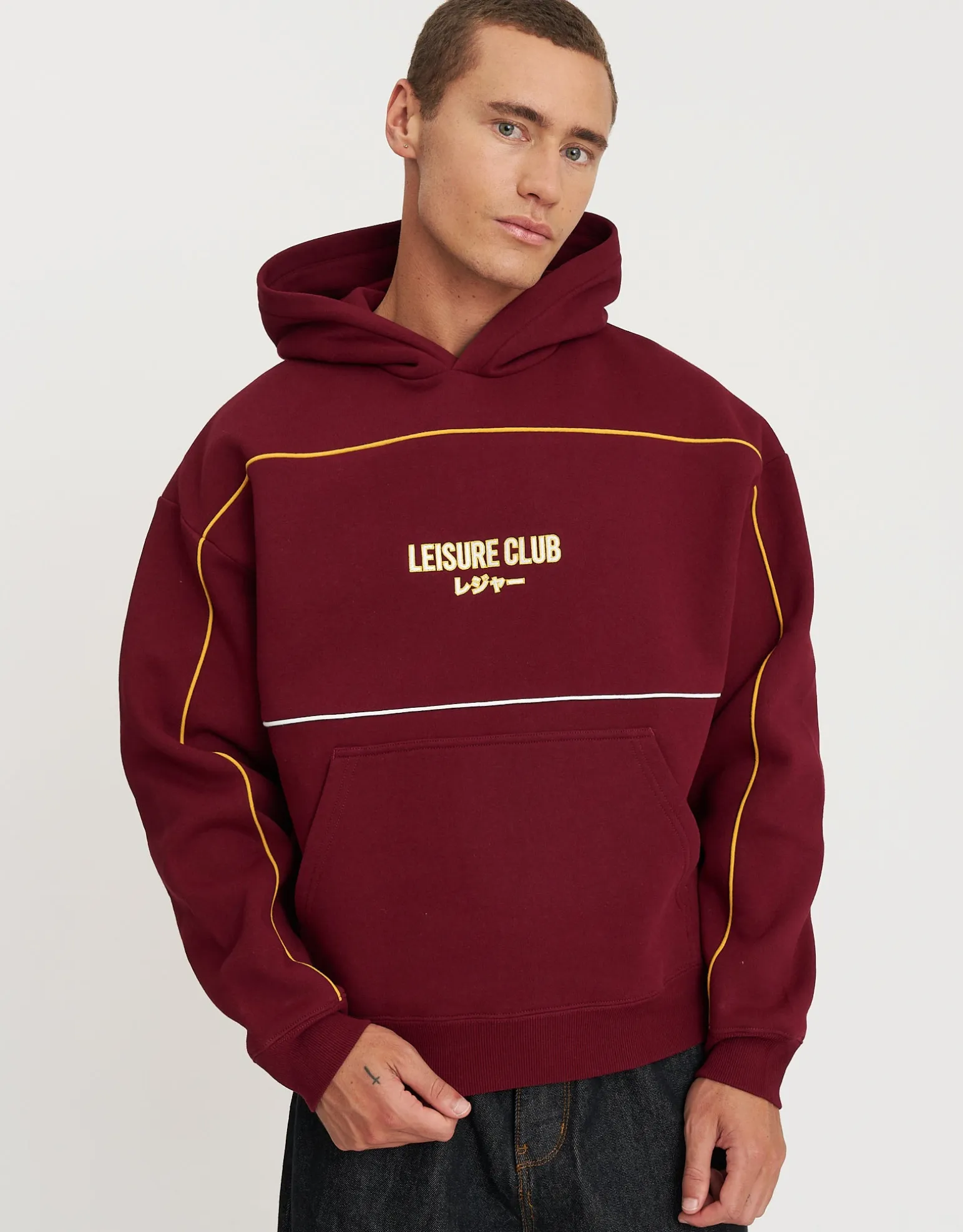 Leisure Club Team Oversized Hoodie in Blue