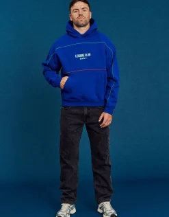 Leisure Club Team Oversized Hoodie in Blue