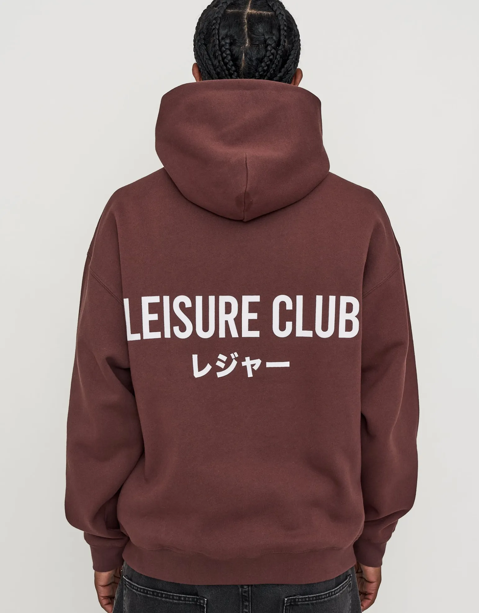 Leisure Embroidered Oversized Hoodie in Snow Marle