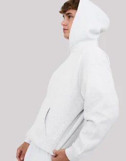 Leisure Embroidered Oversized Hoodie in Ice Blue