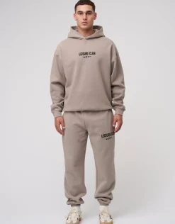 Leisure Embroidered Oversized Hoodie in Solid Black