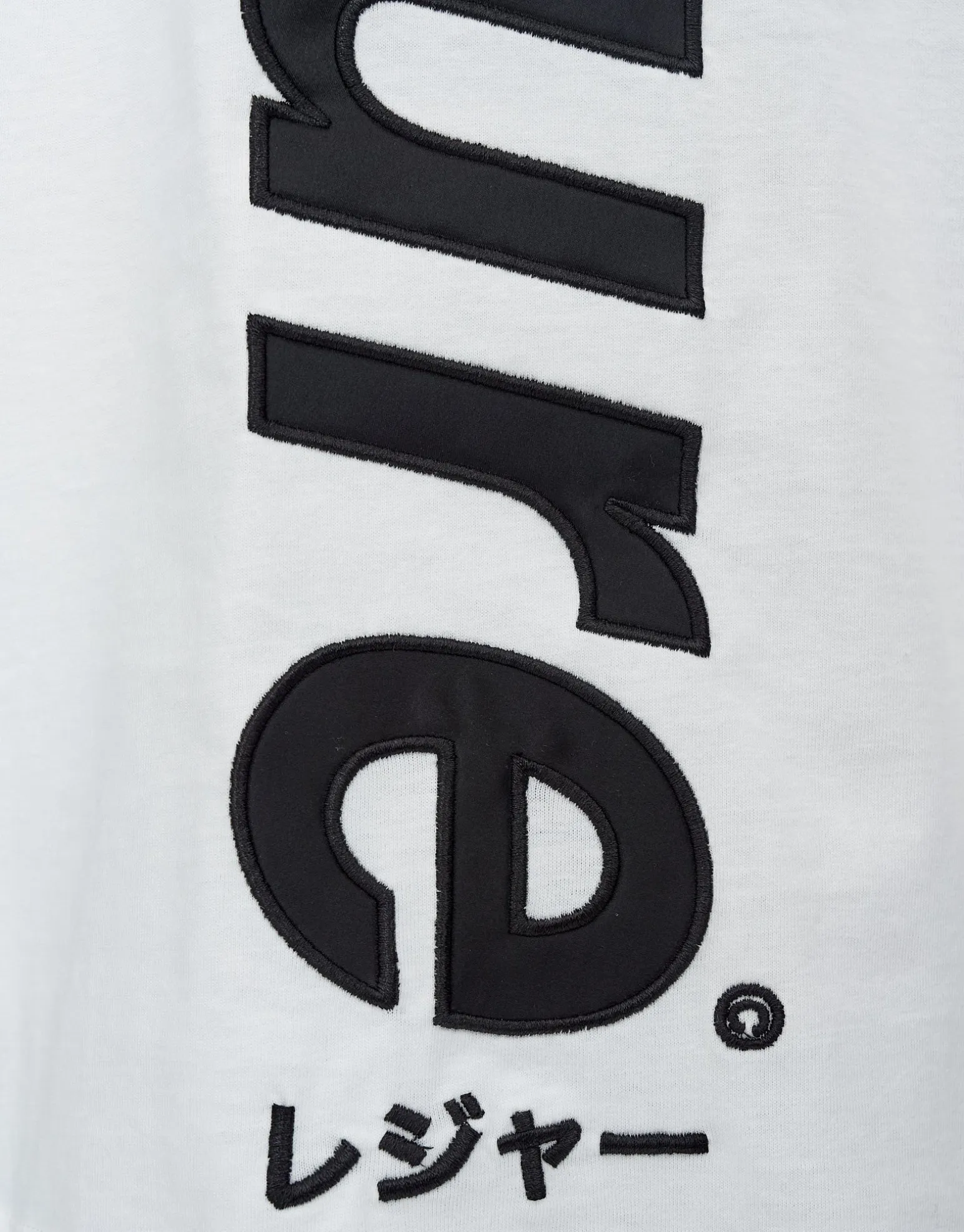 Leisure Embroidered Relaxed Fit T Shirt in Blanc