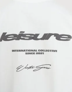 Leisure Relaxed Fit T Shirt in Blanc