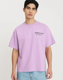 Leisure Relaxed Fit T Shirt in Neon Lilac