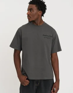 Leisure Relaxed Fit T Shirt in Pewter Grey